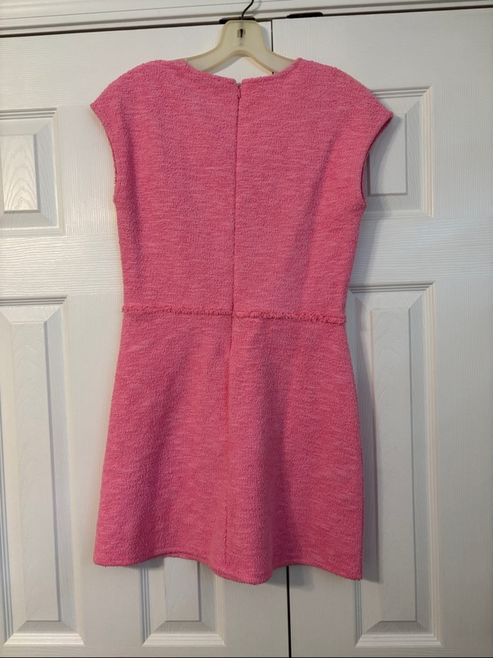 Zara Pink Textured Cap-Sleeve Mini Dress - Picture 3 of 3